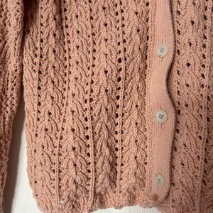 Aritzia splendour cardigan | Coral Blush